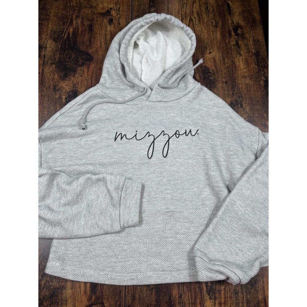 Mizzou Tigers Cropped Hoodie Summit Sportswear Women's Medium Pullover Gray